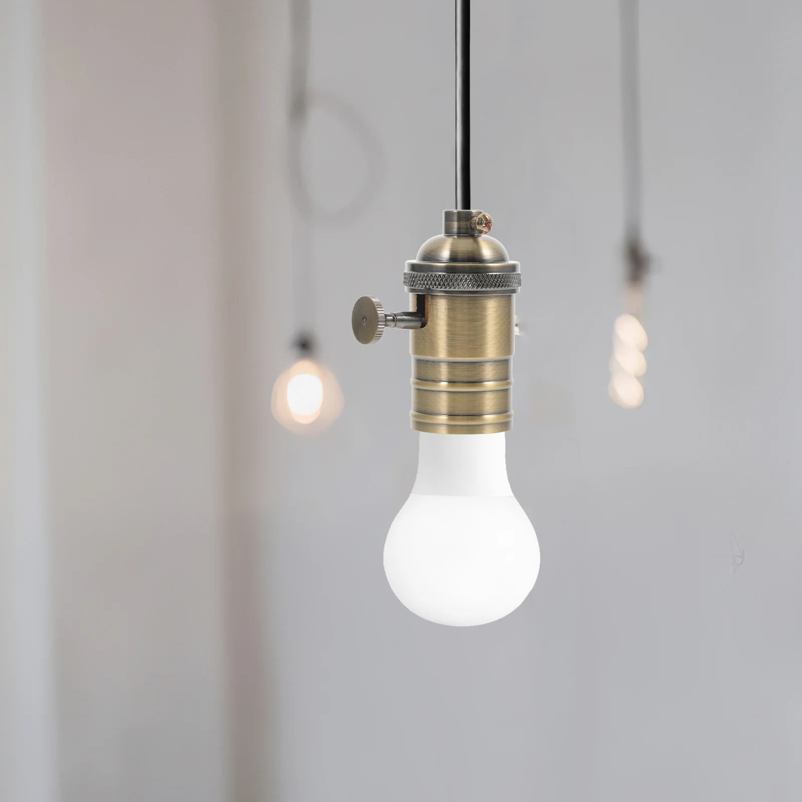 

Retro Style E27 E26 Bulb Replacement Metal Holder Lamp Parts Lamp Repair Kit Ceiling Light Socket Outdoor Light Socket Easy