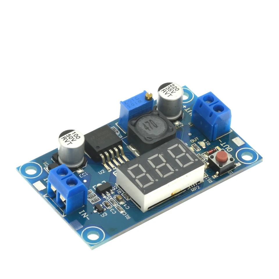 Regulador de Tensão do Conversor Step Down, LED Display Voltímetro, Buck Adapter, Fonte de
