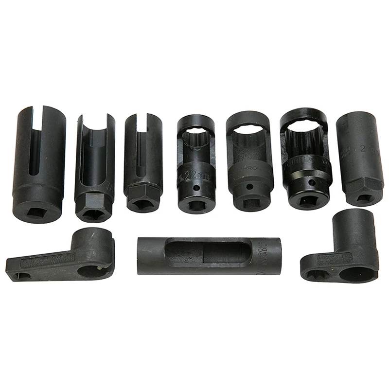 10PCS Oxygen Sensor Socket Set Crv Oxygen Sensor Wrench Removal Tool O2 Removal and Installation