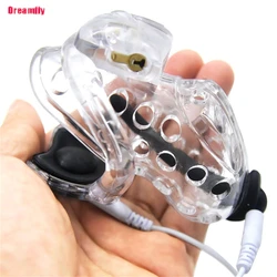 Male Chastity Lock Electric Shock with Urethral Plug Breathable Cock Cage Adult Games Penis Stimulation Adult Sex Toys Gay Men18