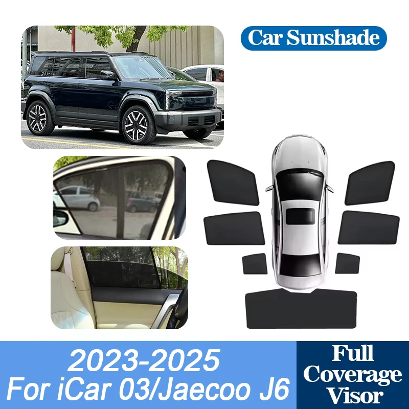 

For iCar 03 Accessories Jaecoo J6 iCaur 03 Aiqar eQ3 2023 2024 2025 Car Coverage Sunshade Window SunShade Cover Protection Board