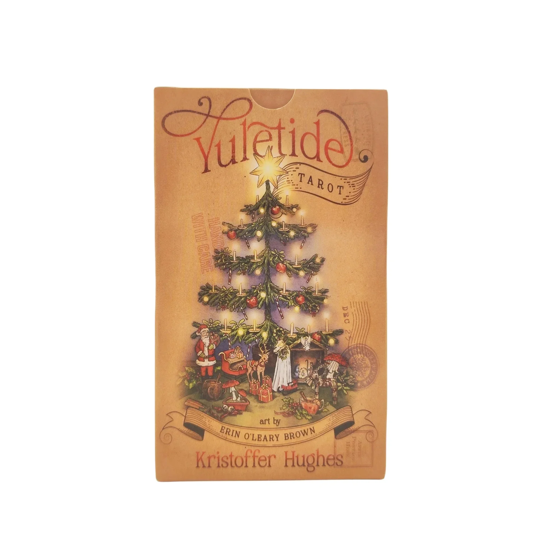 12x7cm Yuletide Tarot cards board games with paper manual