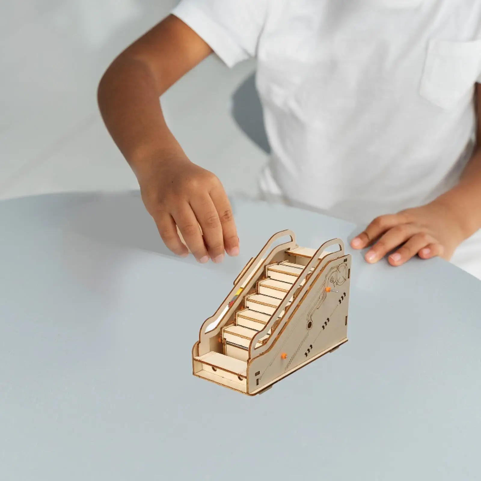 نموذج مشروع علمي DIY، لعبة بناء ألغاز ثلاثية الأبعاد، نموذج السلالم المتحركة، ألعاب جذعية لمشروع البناء للمراهقين