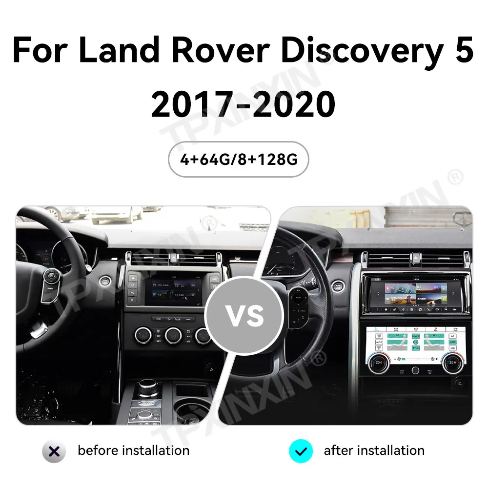 10.25 inch screen Android 13.0 Directional button  for Land Rover Discovery 5 2017-2020 car GPS navigation multimedia  auto