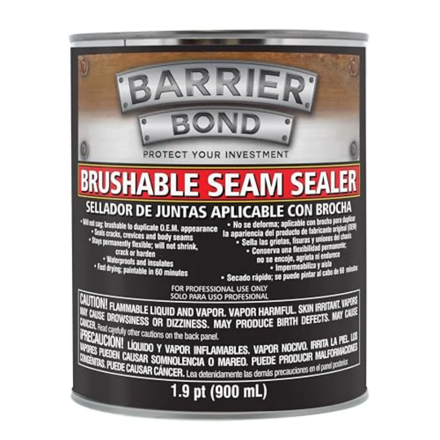 

Barrier Bond - Brushable Seam Sealer, Quart Can with 30.4 Fluid Ounces, Seam Sealer for Automotive Joints and Body Repair, Pain