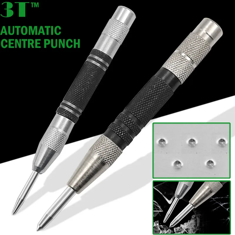 Automatic Center Punch General Auto Center Punch Drill Adjustable Spring Loaded Metal Drill Tool Center Hole Punch Super Strong