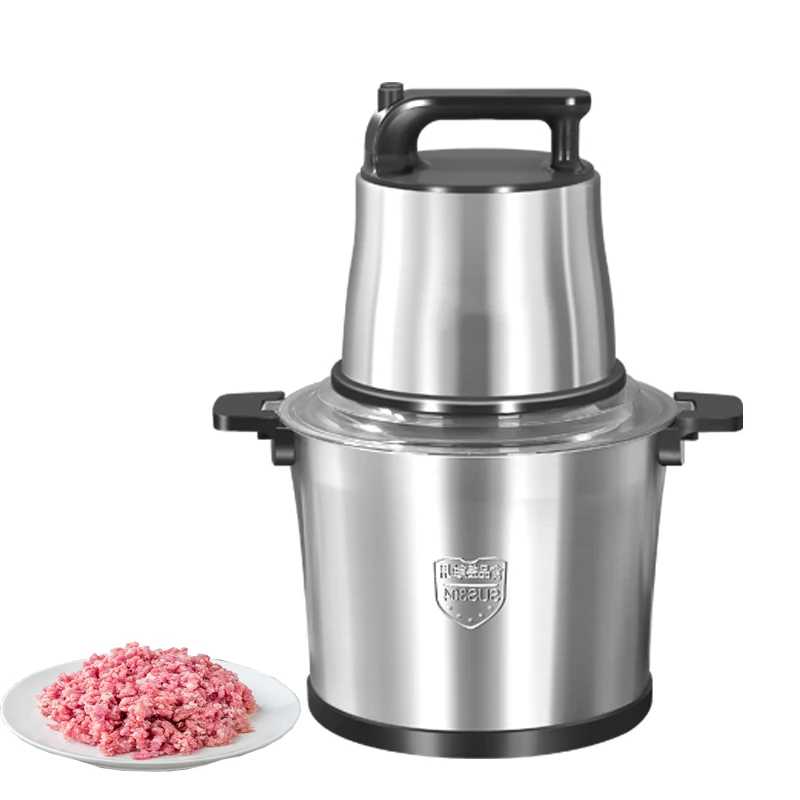 10L 6L Commercial Meat Grinder Kitchen Pepper Food Chopper Mincer Machine Electric Vegetable Blender Mixer Grinding