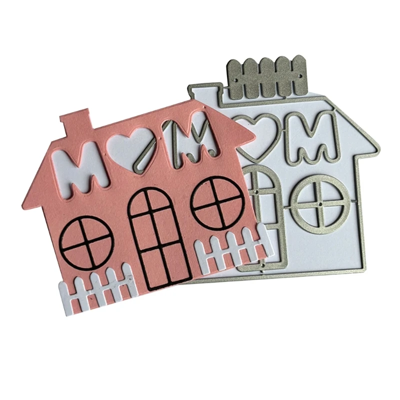 2Pcs Mom Letters House Cutting Dies DIY Embossing Scrapbooking Decoration Dropship