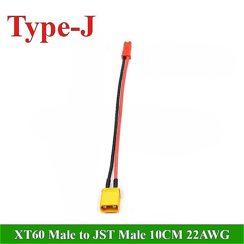 JST Male Female to xt30/XT60/T plug/EC5 Male，Female model aircraft battery B6 charging control adapter cable charging 20AWG 10CM