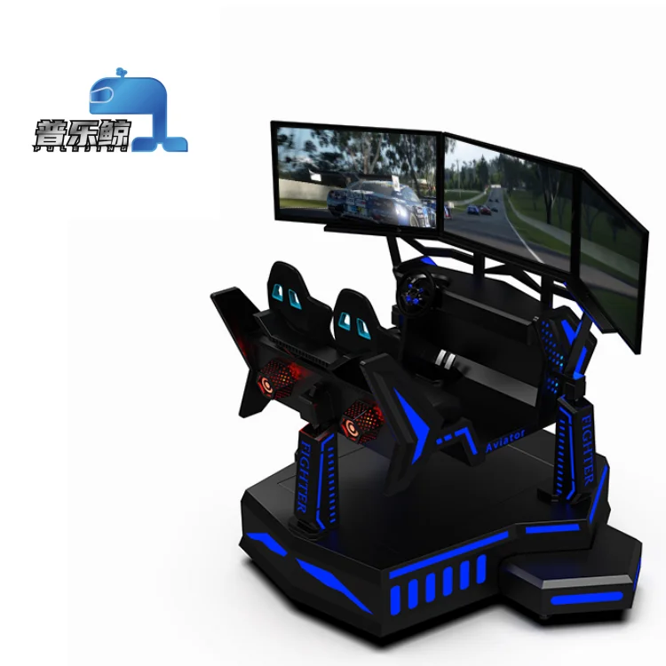 Three-Axis Dynamic Racing Vr Simulation Video Game Arcade Large Three-Screen In…