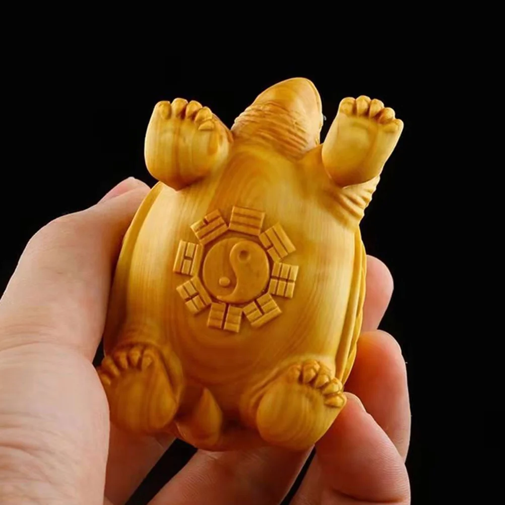 

Wooden Turtle Decor Handcrafted Table Decor For Home Desk Wood Carving Ornament Office Desktop Wealth Gift Animal Ornament