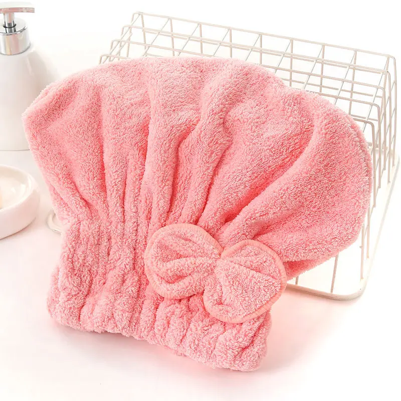 Super Absorbent Monochromatic Hair Cap for Ladies, Thick, Quick Dry Hair Towel Cap, Superfine Fiber, Headscarf