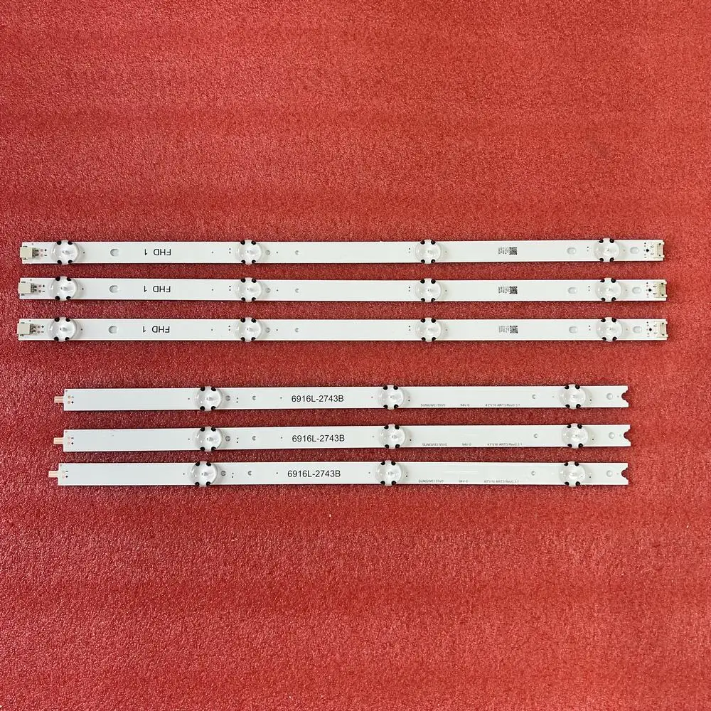 Imagem -06 - Faixa de Retroiluminação Led para tv 43lw540s 43lh7500 43lh630v 43lh604v 43lh570v 43lh615v 43lh590v 43lh510v 43lk5100pla Lc430due fj a1
