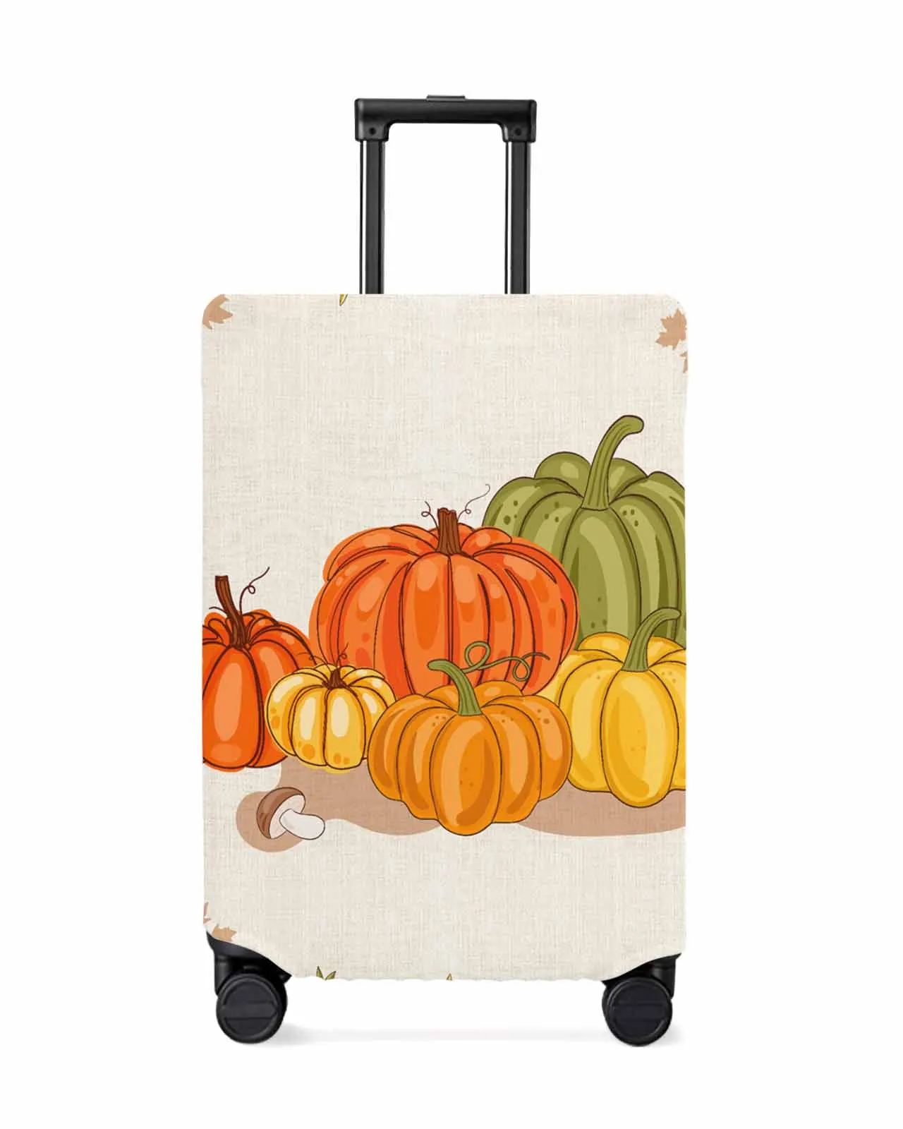 

Maple Leaf Pumpkin Mushroom Stretch Suitcase Protector Baggage Dust Case Cover For 18-32 Inch Travel