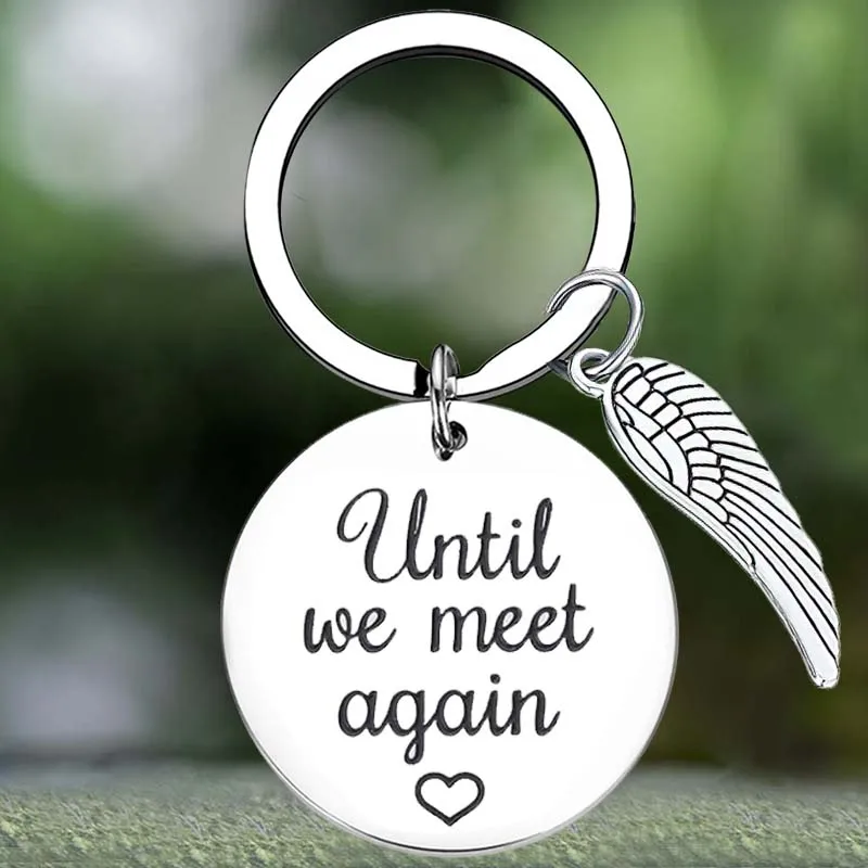 Cute Mom Dad Memorial Keychain Daughter Son Sister Miscarriage Pregnancy Loss Key Chain Pendant Jewelry