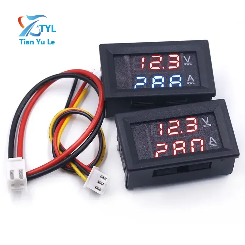 DC 0-100V 10A Digital Voltmeter Ammeter Dual Display Voltage Detector Current Meter Panel Amp Volt Gauge 0.28