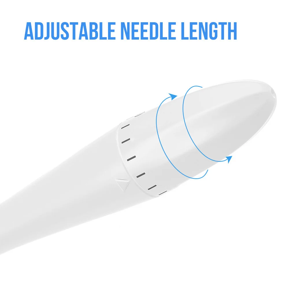 Adjustable Needle Derma Stamp Roller Micro Needle 140 Pins Titanium Microneedling Fine Touch Serum Applicator Facial Mesotherapy