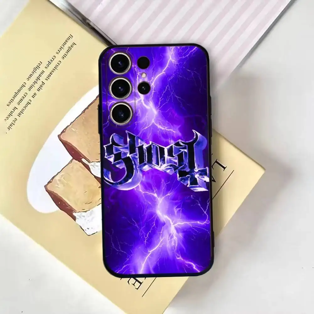 حافظة هاتف Ghost Heavy Metal Band لهاتف SamsungS25,24,21,22,23,30,Ultra,20,Plus,Fe,Lite,not,10,9,Soft Black Cover #5