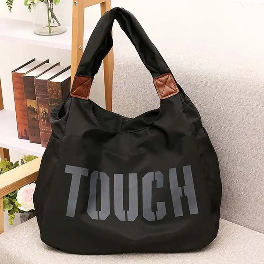 

Multi-functional Oxford Cloth Big Tote Portable Commuting Handbag Solid Color Shoulder Bag Anti-splash Water Polyester