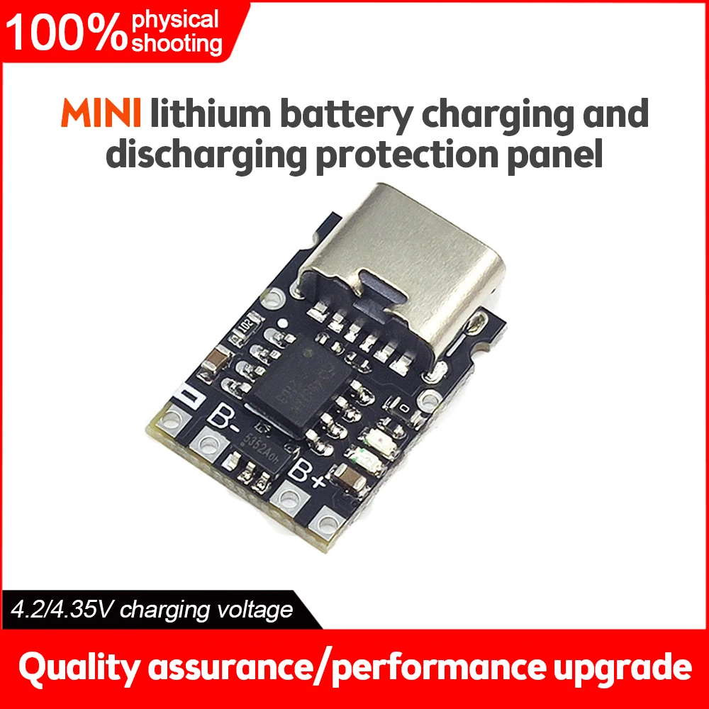 1/5/10PCS 1A 3.7V 4.2V Scheda di ricarica della batteria al litio con protezione Tipo-C USB Scheda di ricarica della batteria agli ioni di litio