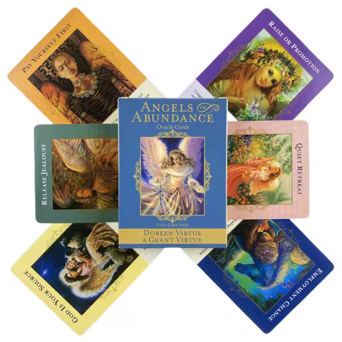 Angels of Abundance Oracle Cards Game Deck Love Tarot English Visions Divination Edition Borad Playing Games