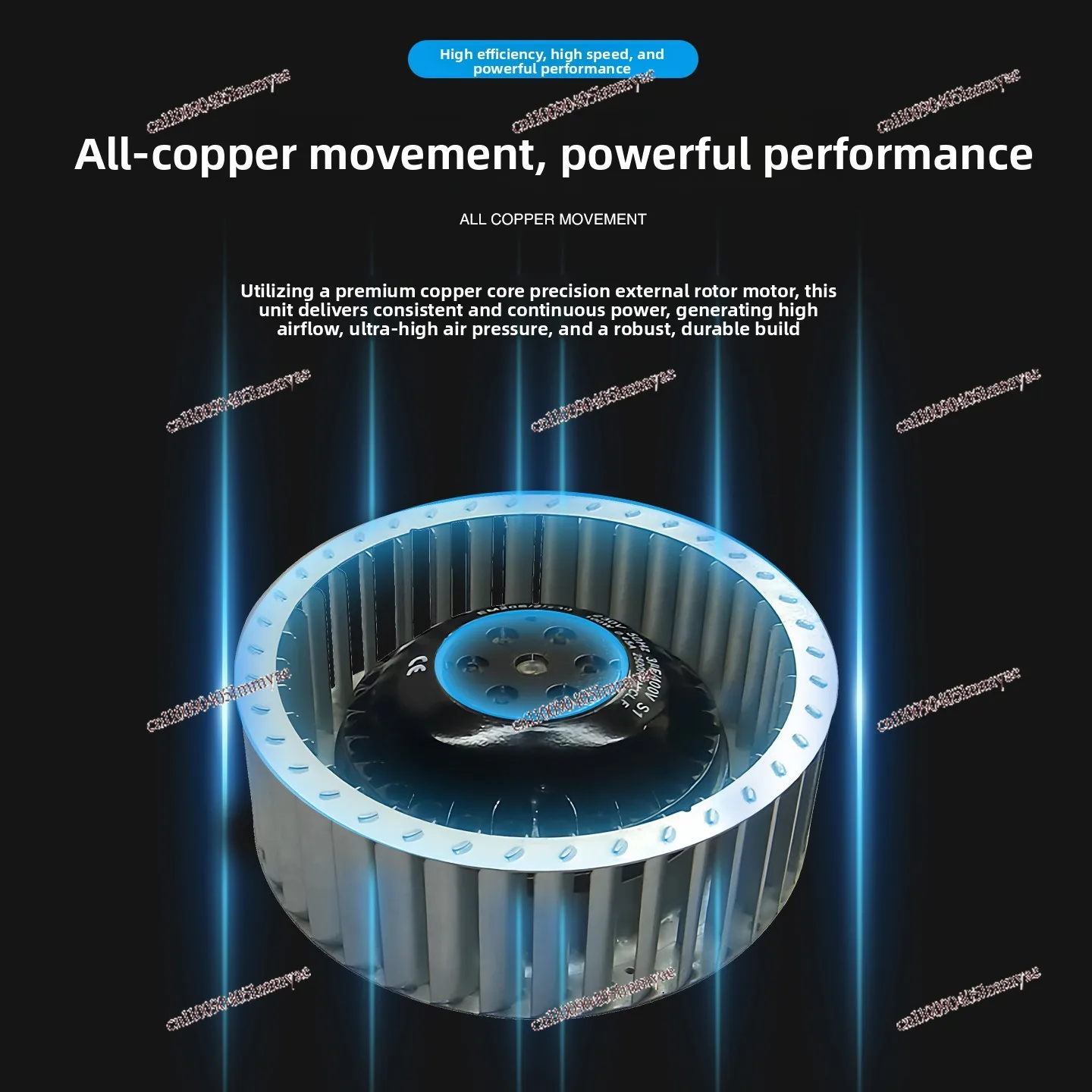 Single inlet air external rotor motor multi-wing forward tilting centrifugal fan high pressure air