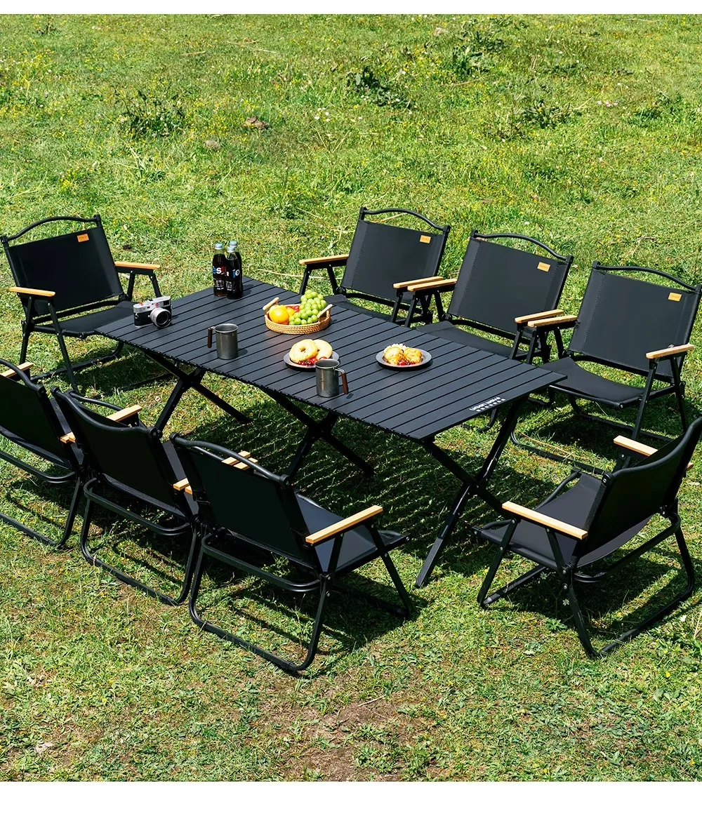 

Portable Full Set Equipment For Outdoor Camping Picnics Roll Table Foldable Chairs Durable Mobile