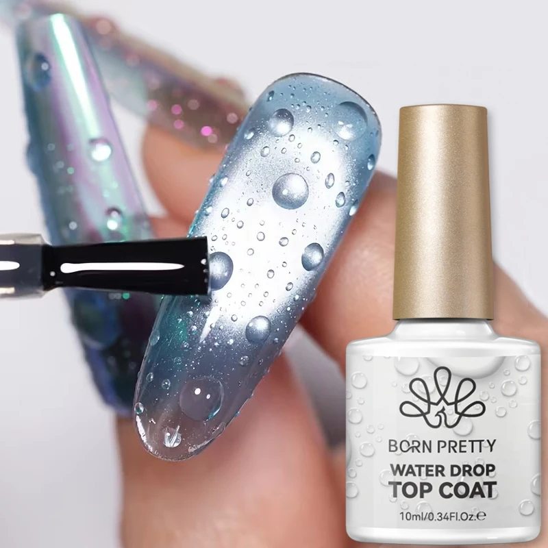 BORN PRETTY 1/2pcs Water Drop Top Coat Gel Nail Polish No Wipe Need Super Top Coat Semi Permanent UV LED Gel Manicure Nails