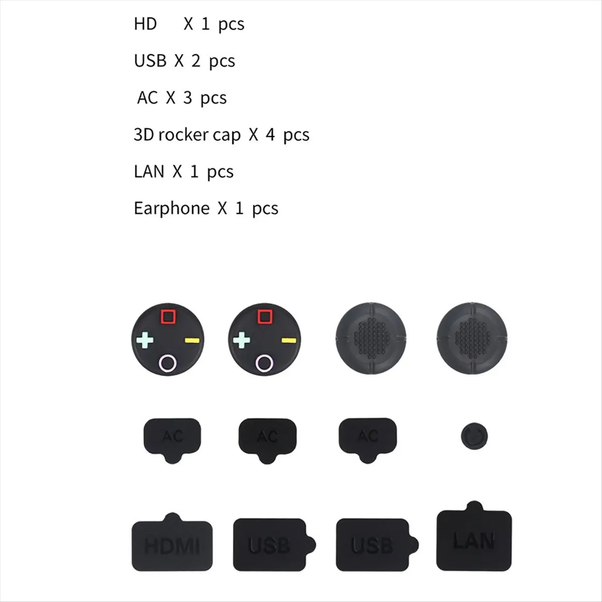 【CYBER MONDAY-12 in 1 Dust Proof Kit for Switch 2 Dust Prevention Cover Pack Soft Rubber Plug Set 3D Rocker Antislip Caps for Sw