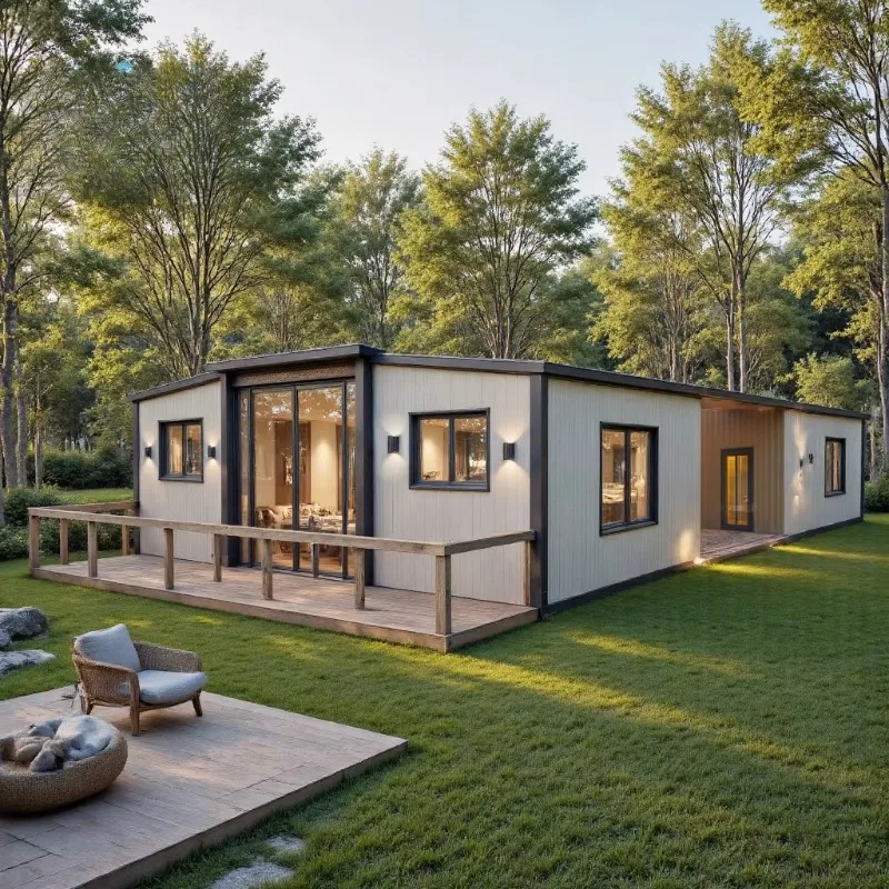 Fire Rated Foldable Prefab House Fireproof Sandwich Panel Flame Retardant Material Safe Modular Container Cabin  For Gathering
