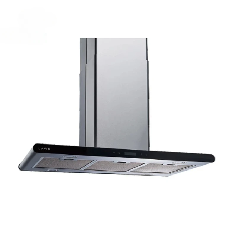 Lawe Island Smart Range Hood Wholesale High Power Top Suction T Shape Ceiling Island Hoisting Suspended Kitchen Hood