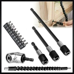 105 Degree Right Angle Drill Adapter Flexible Shaft Extension Bit for Screwdriver Hand Tools Magnetic Bit Socket Power Drill