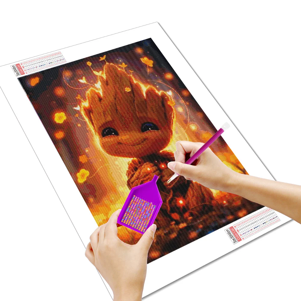 Disney Full Square Round Diamond Painting Groot Mosaic Cartoon Hobby Cute Unique Beautiful Handmade Gift Decoration