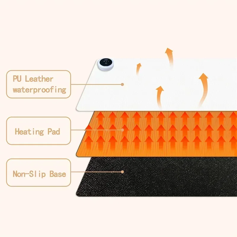 Extra Large Heated Desk Pad Electric Heating Mouse Pad Constant Temperature Warm Office Writing Mat - view 4