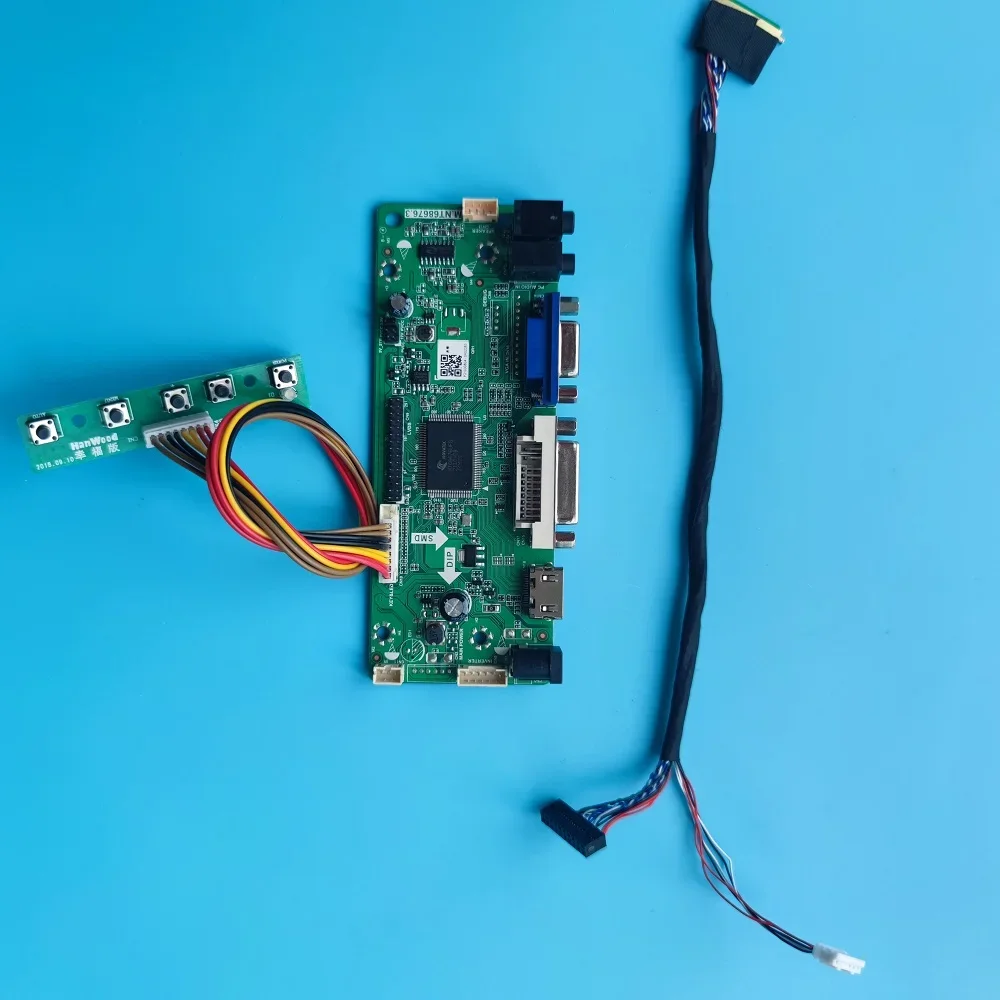 

Комплект для монитора LTN101NT02 M.N68676, экран панели VGA DVI LED DIY 1024X600 10,1 дюйма, плата контроллера LVDS, 40-контактный ЖК-дисплей