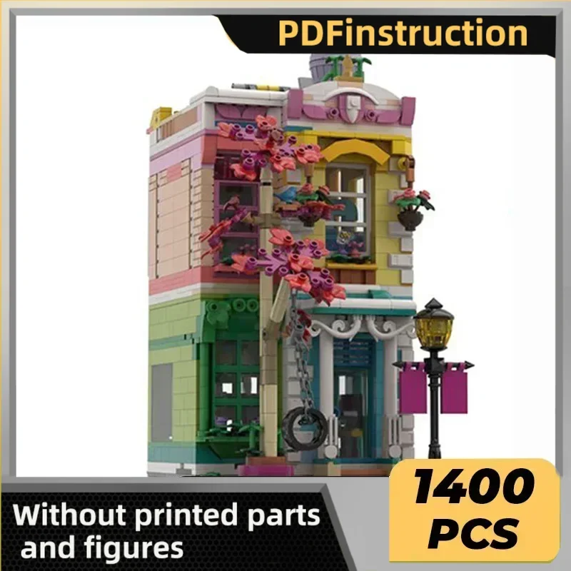 

Модель City Street View Moc, строительные кирпичи, технология общественного центра, модульные блоки, подарки, рождественские игрушки, наборы «сделай сам», сборка