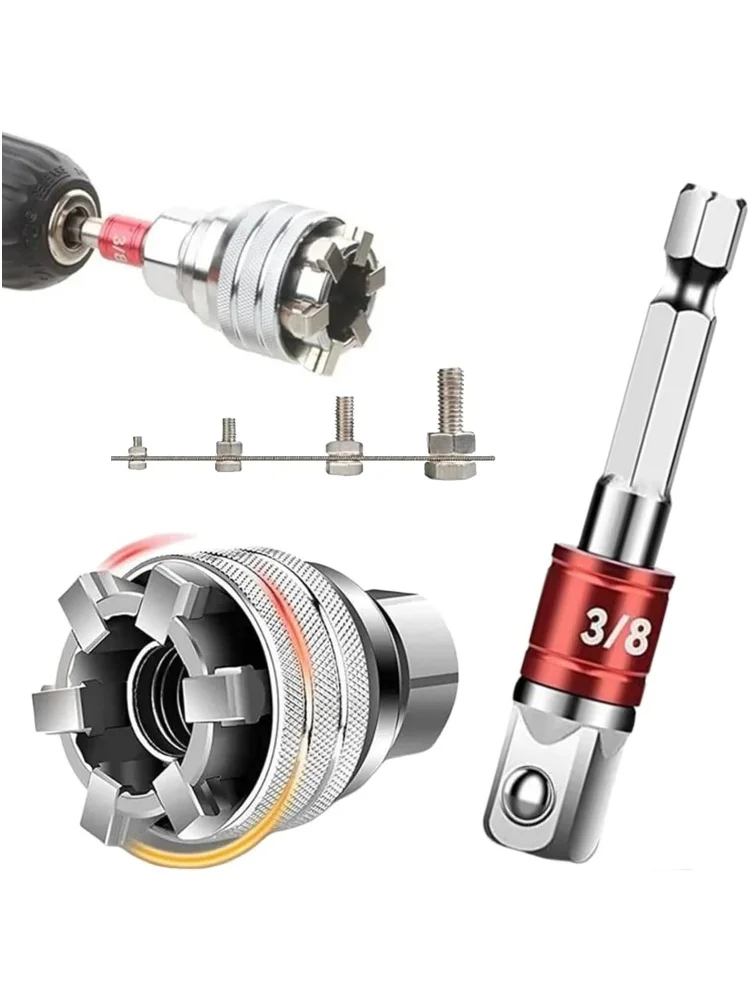 10–19 mm universeller verstellbarer Steckschlüssel, multifunktionale Hülse für 3/8 Zoll Ratschen-Drehmomentschlüssel, elektrische Bohrmaschine, Handwerkzeug – Detail 1