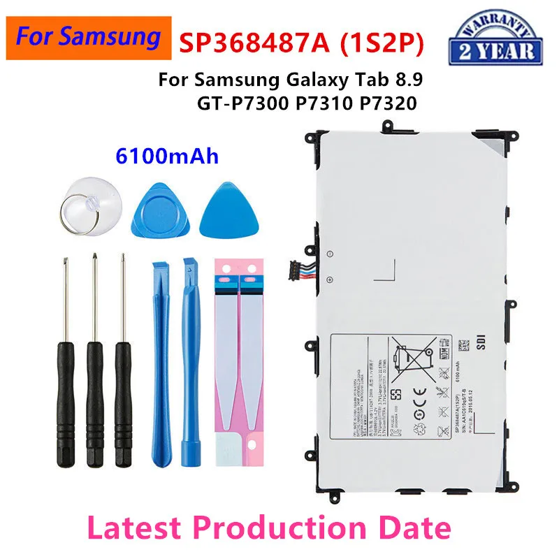 Brand New SP368487A (1S2P) 6100mA Tablet Replacement Battery For Samsung Galaxy Tab 8.9 GT-P7300 P7310 P7320 +Tools