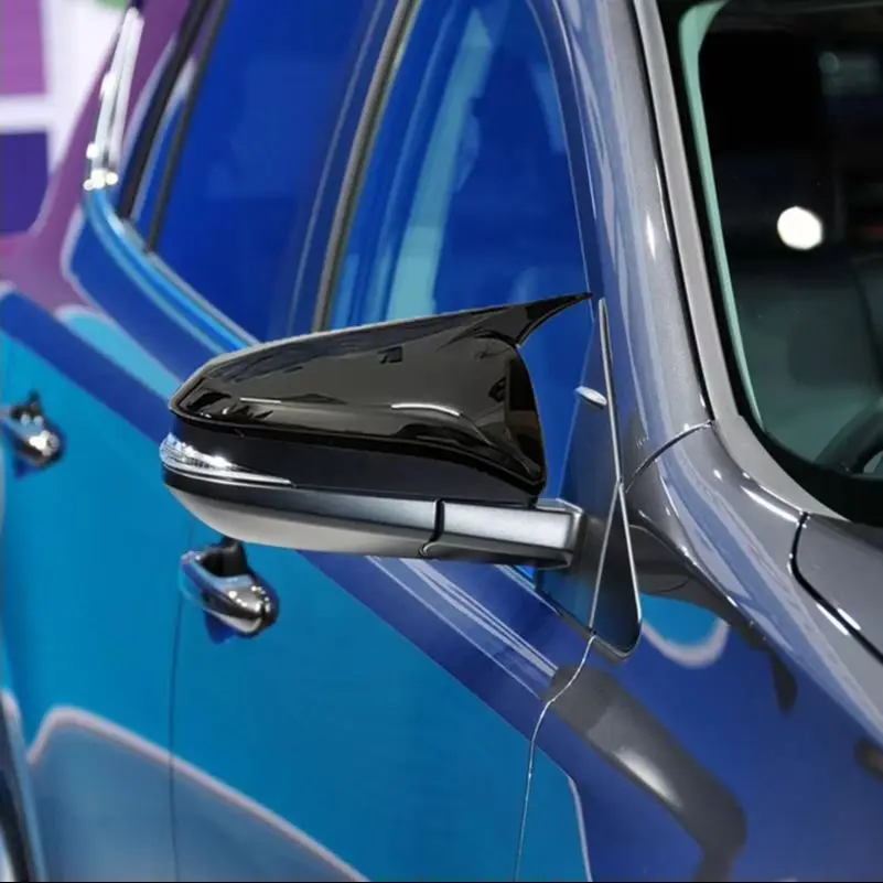 

For Toyota RAV4 RAV-4 2013~2018 Rearview Mirror Cover Cap Housing Sticker Trim With Horn Car Styling Accessories