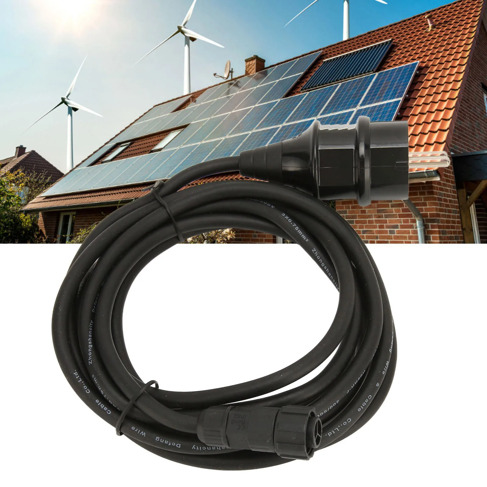 Picture 5: Power Supply Cord Cable 3 Meter Solar Energy Power Generation AC Power Cord for WVC 300 WVC 350 Solar Cable Solar Inverter Cable