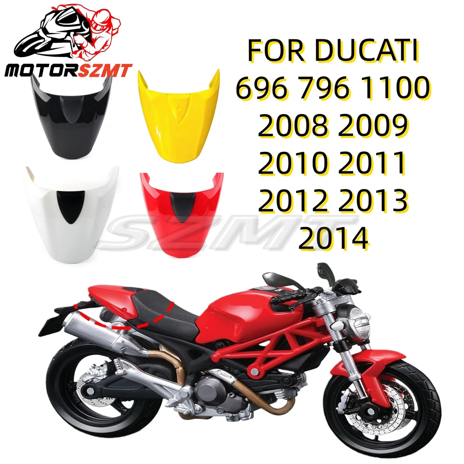 

Motorcycle Rear Seat Cover Pillion Passenger Solo Seat Back Cover Fairing Cowl For DUCATI 696 796 1100