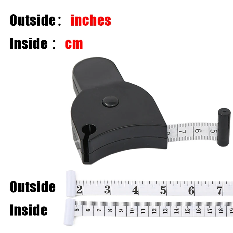 Self-tightening Body Measuring Tape Ruler 150cm/60 Inch Sewing Tailor Dressmaking Measure Ruler Meter Film for Waist Chest Legs