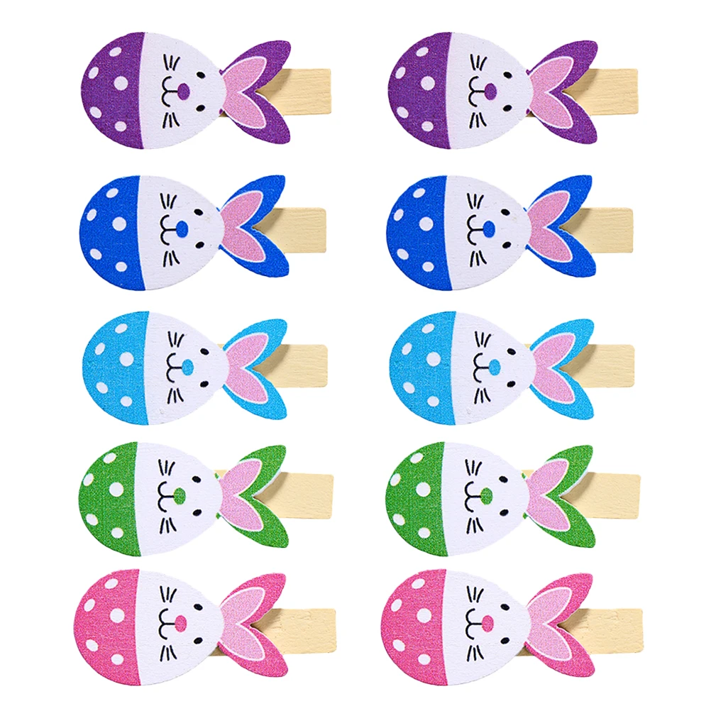 

30 Pcs Photo Clips Mini Wooden Clamps Cartoon Shelf Decor Accessories Easter Fixing Storage Display Wedding Photos Beautiful