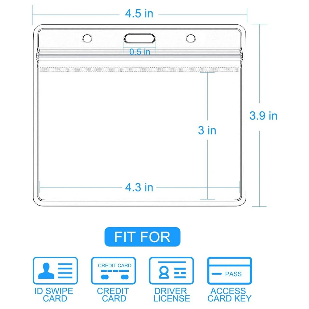 Protecteur de carte CDC, indicateurs d'enregistrement des vaccins, porte-carte d'identité en plastique transparent, étiquettes nominatives, badge, 4x3 pouces, paquet de 30