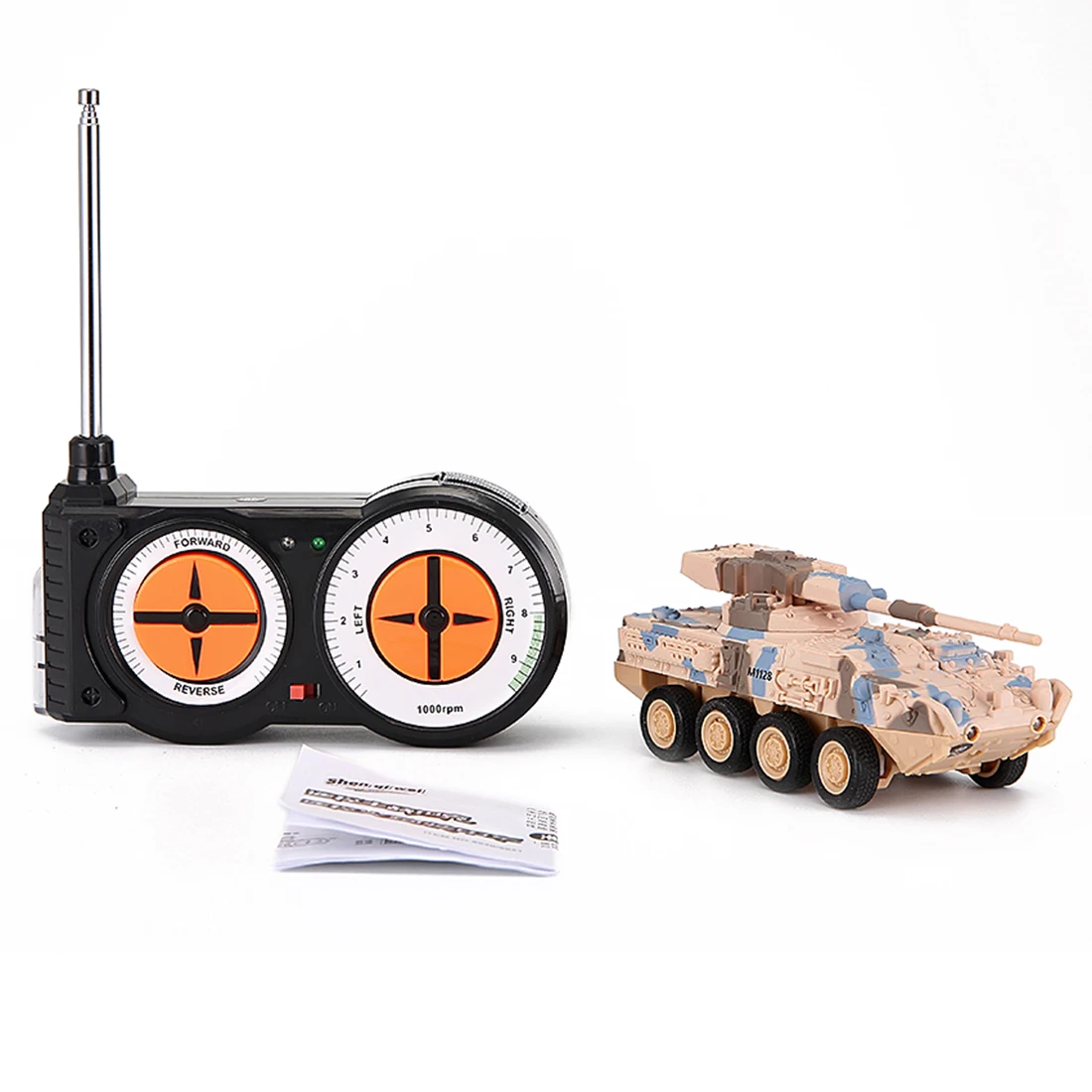 8012 Mini RC Tank With Light Model Military Toy Vehicle Rotatable Wireless Charging Tanks Simulation Gifts Toys for children