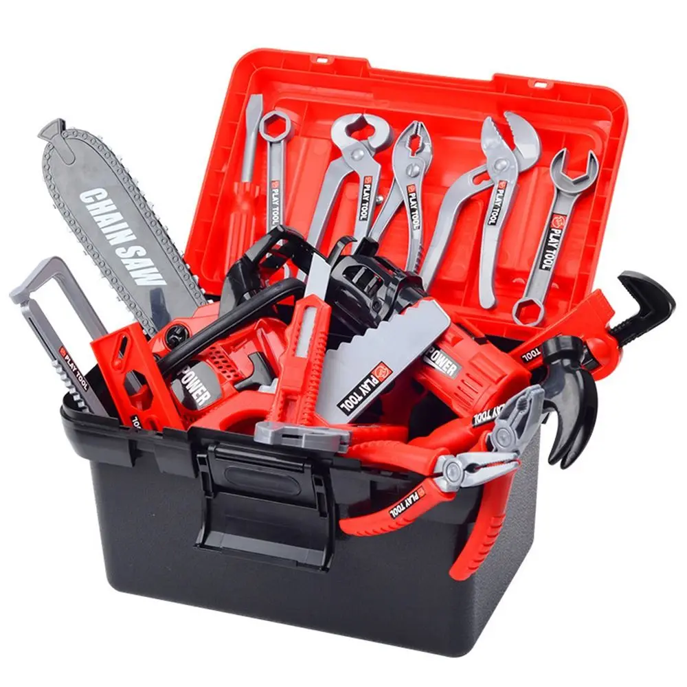 38/39/41/42/55 pièces boîte à outils rouge ensemble semblant jouer Cosplay éducation précoce outils de réparation jouet en plastique Parents-unisexe interactif