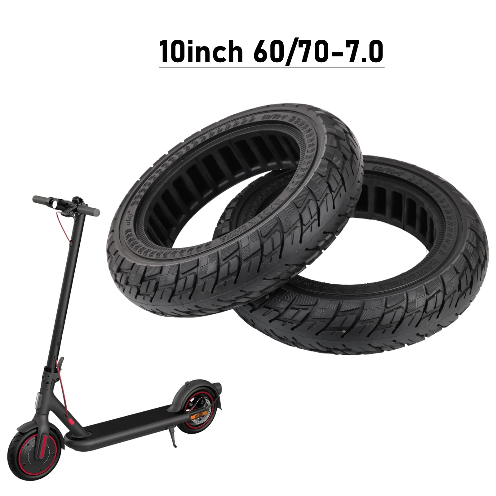 60/70-7.0 Off-road Solid Tire for Xiaomi 4 Pro Electric Scooter 4Pro Whell 10 Inch Explosion-proof Honeycomb Tire