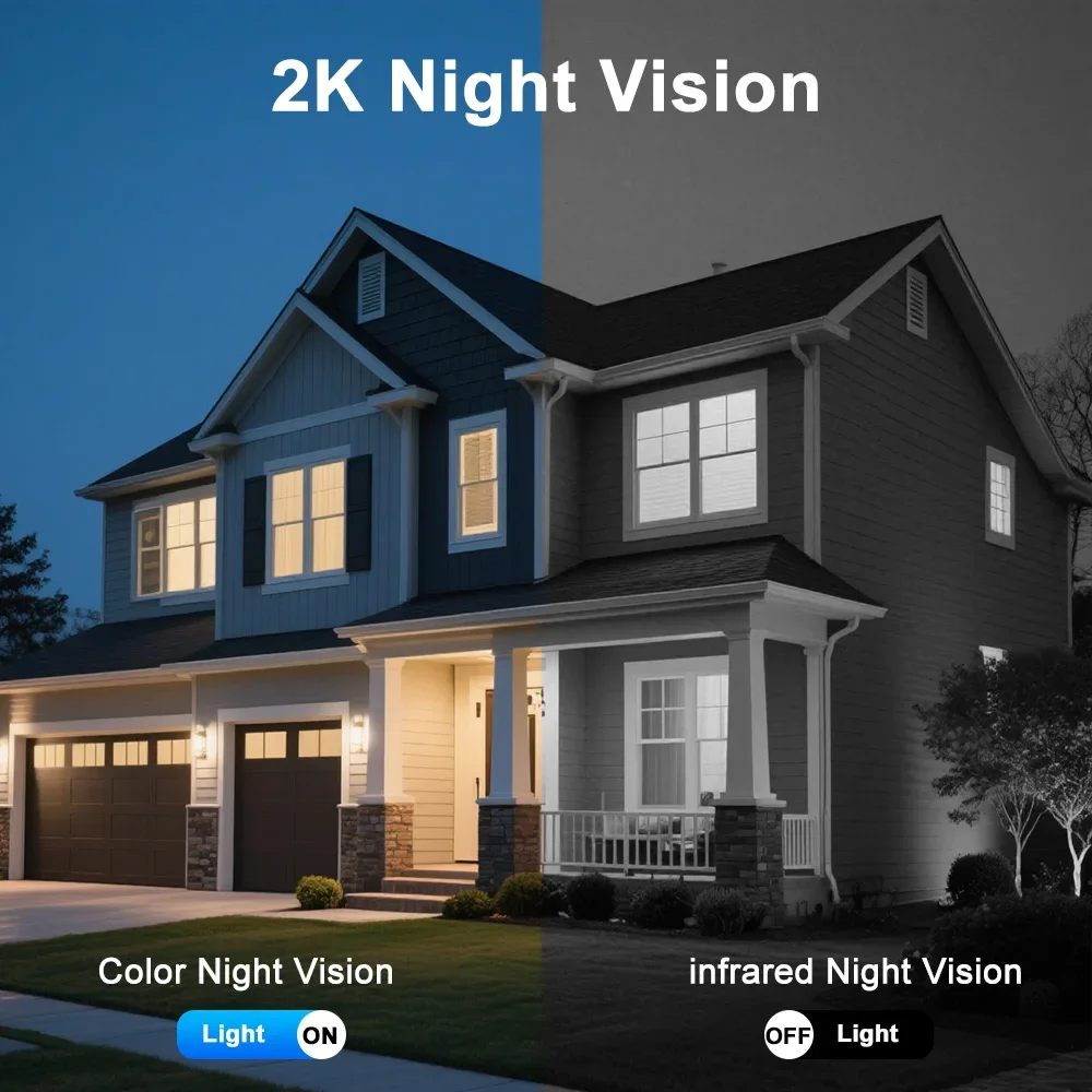 Cámara Solar inalámbrica 2K HD 4G para exteriores, cámara de vigilancia con batería integrada, detección humana PIR, cámara de seguridad de visión nocturna en Color