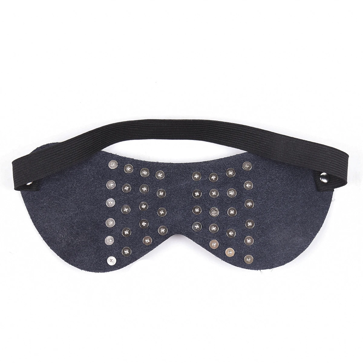 Boutique Spike Real Leather Adjustable Blindfold Mask Kinky Latex Rivet Eye Patch Submissive Fetish