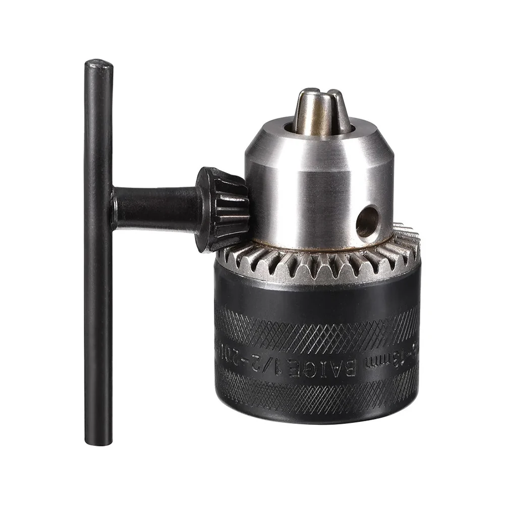 

Drill Chuck, 3-Jaw Key Chuck With For SDS-Plus Round Shank, 1/2inch-20UNF Classic Keyed Three-jaw Drill Chuck Step Drill Bits
